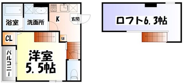 河原町駅 徒歩7分 1階の物件間取画像